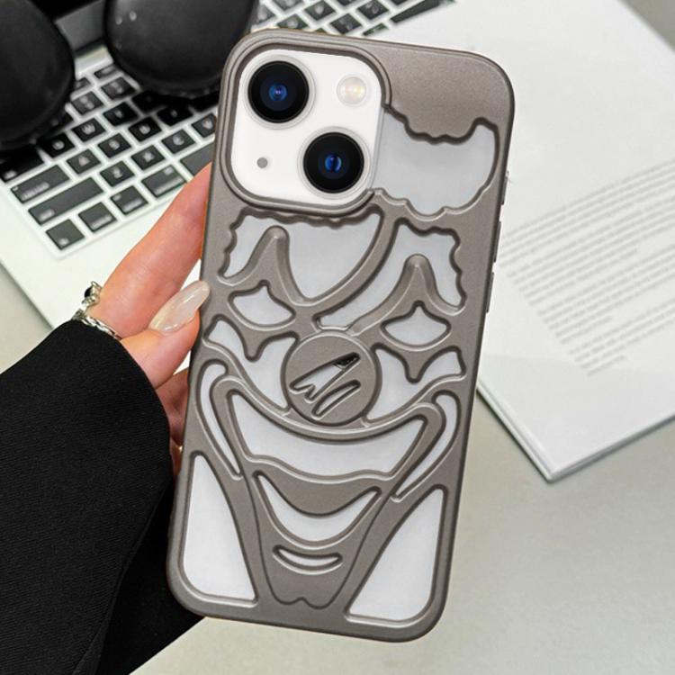 Oil Spraying Hollow Out Clown Heat Dissipation TPU Phone Case, For iPhone 15 Pro Max, For iPhone 15 Pro, For iPhone 15, For iPhone 14, For iPhone 14 Pro, For iPhone 14 Pro Max