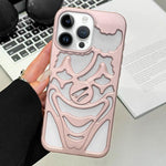 Oil Spraying Hollow Out Clown Heat Dissipation TPU Phone Case, For iPhone 15 Pro Max, For iPhone 15 Pro, For iPhone 15, For iPhone 14, For iPhone 14 Pro, For iPhone 14 Pro Max