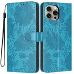 Sunflower Embossed Vegan Leather Phone Case with Small Black Rope, For iPhone 16, For iPhone 15 Pro Max, For iPhone 15 Pro, For iPhone 15 Plus, For iPhone 15, For iPhone 14 Plus, For iPhone 14, For iPhone 14 Pro
