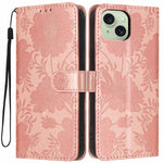 Sunflower Embossed Vegan Leather Phone Case with Small Black Rope, For iPhone 16, For iPhone 15 Pro Max, For iPhone 15 Pro, For iPhone 15 Plus, For iPhone 15, For iPhone 14 Plus, For iPhone 14, For iPhone 14 Pro
