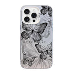 Butterfly Pattern Silver Plating PC Hybrid TPU Phone Case, For iPhone 17e / 16e, For iPhone 17 Pro Max, For iPhone 17 Pro, For iPhone 17, For iPhone Air, For iPhone 16 Pro Max