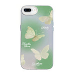 Butterfly Pattern Silver Plating PC Hybrid TPU Phone Case, For iPhone XS Max, For iPhone 8 Plus / 7 Plus