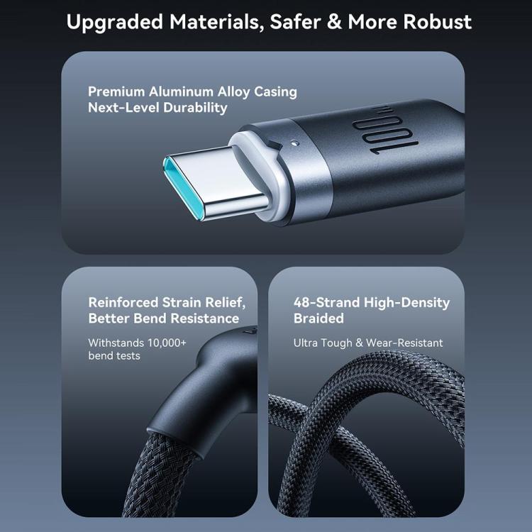 JOYROOM S-A63 StarWay Series 1.2m 30W Type-C to 8 Pin Auto Power-Off Fast Charging Data Cable, Type-C to 8 Pin