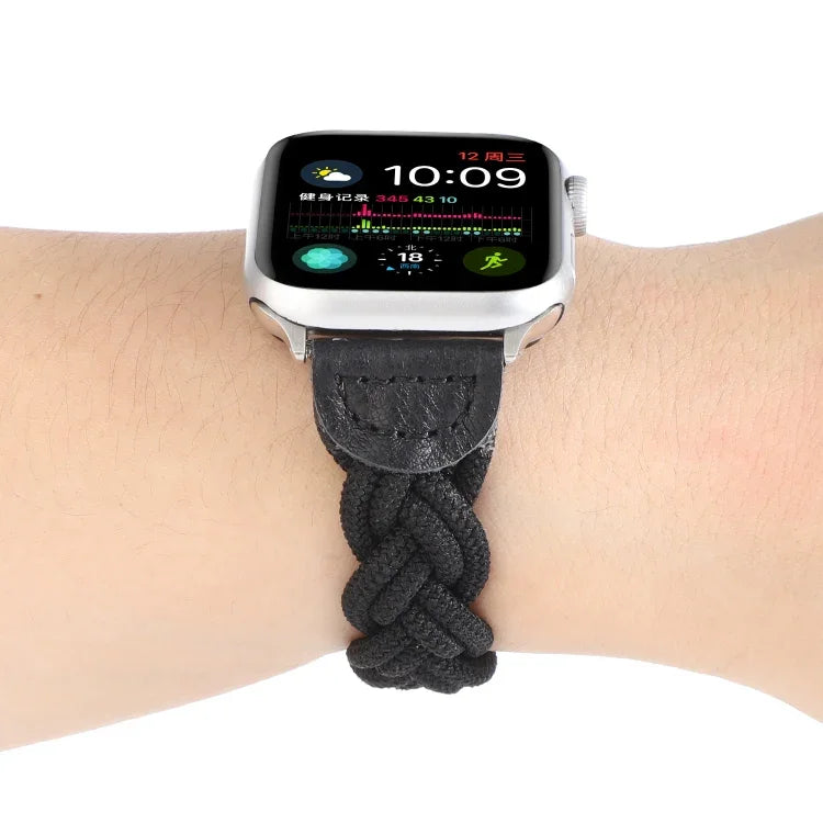 Elastic Woven Watchband For Apple Watch Series 6 & SE & 5 & 4 40mm / 3 & 2 & 1 38mm, 160mm