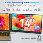 Blackview DCM6 Pro 14 inch Dual Screen Portable Laptop Extension Monitor with Stand, DCM6 Pro