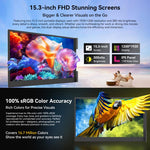 Blackview DCM8 15.3 inch Dual Display Portable Laptop LCD Monitors Screen Extender with Stand, DCM8
