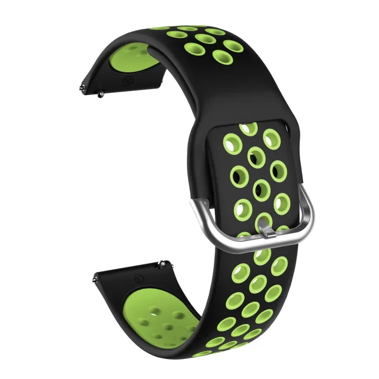 For Samsung Galaxy Watch Active2 44mm Two-color Silicone Replacement Strap Watchband