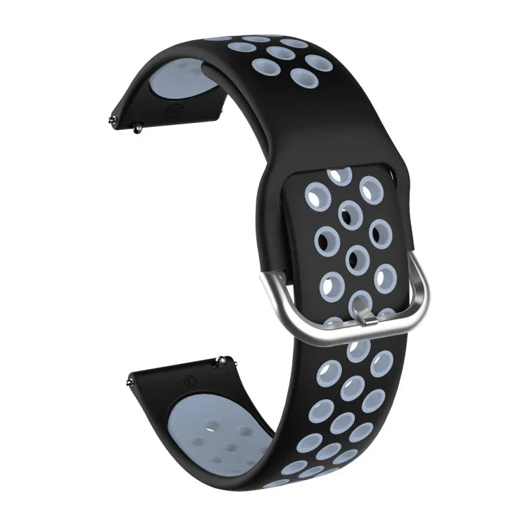 For Samsung Galaxy Watch Active2 44mm Two-color Silicone Replacement Strap Watchband