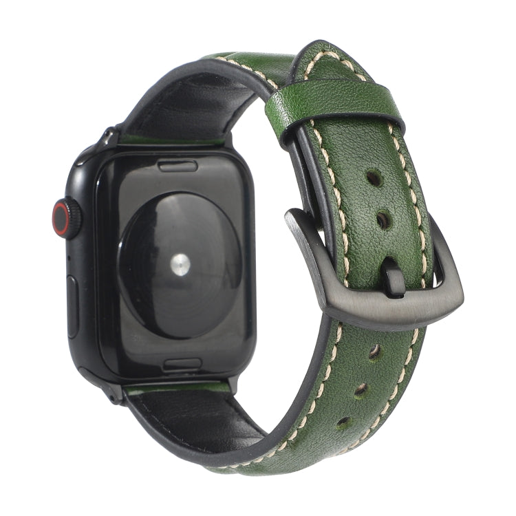 Genuine Leather Watchband For Apple Watch Series 6 & SE & 5 & 4 44mm / 3 & 2 & 1 42mm, For Apple Watch Series 7 45mm / 6 & SE & 5 & 4 44mm / 3 & 2 & 1 42mm