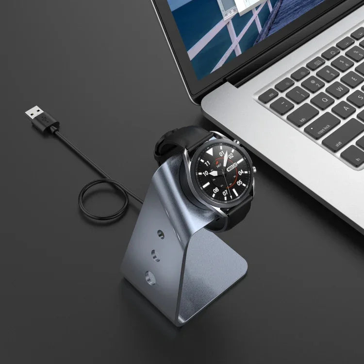 For Samsung R500 / Galaxy Watch 3 Universal Aluminum Alloy Magnetic Charger Holder with Chip Protection, Support Fast Charging, For Samsung R500