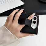 Litchi Texture Foldable Stand Phone Leather Case with Screen Protector, For iPhone Duo