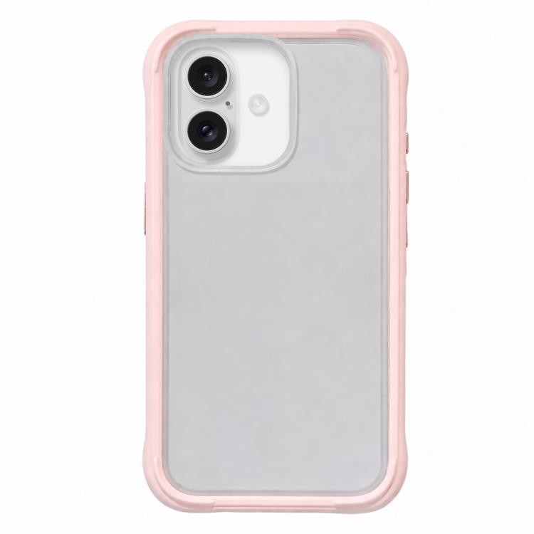 Silicone Frame Bumper Frosted Back Panel Phone Case, For iPhone 16