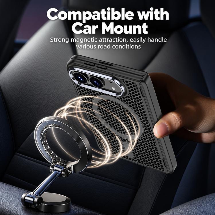 GKK Integrated Phantom Folding Hinge Heat Dissipation Magnetic Phone Case, For iPhone Duo