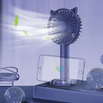 N10 Multi-function Handheld Desktop Holder Electric Fan, with 3 Speed Control