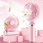 S2 Portable Foldable Handheld Electric Fan, with 3 Speed Control & Night Light
