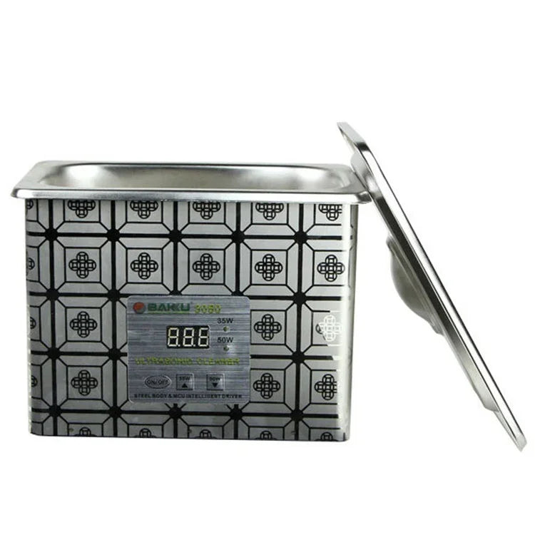 BAKU BK-3050 35W / 50W Adjustable 0.8L LCD Display Ultrasonic Cleaner, AC 220V, BK-3050 35W / 50W 0.8L 220V