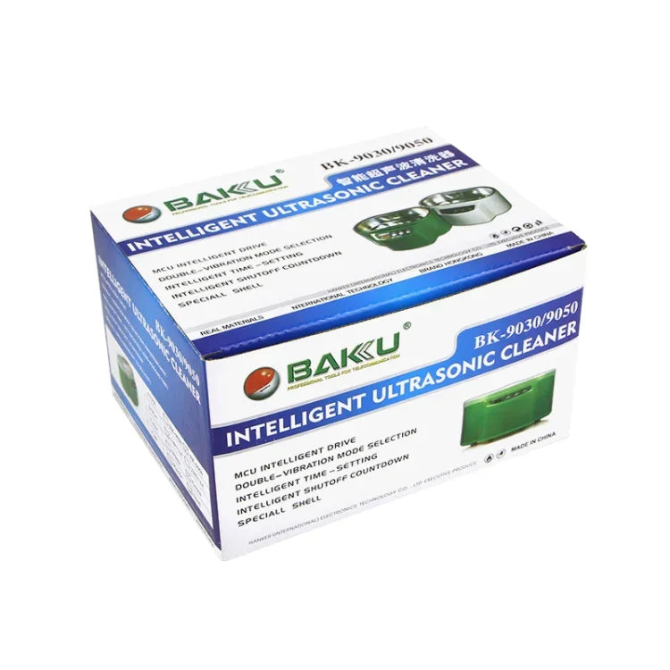 BAKU BK-9030 30W 0.8L LCD Display Ultrasonic Cleaner, AC 220V, EU Plug, BK-9030 30W 0.8L 220V Green, BK-9030 30W 0.8L 220V White