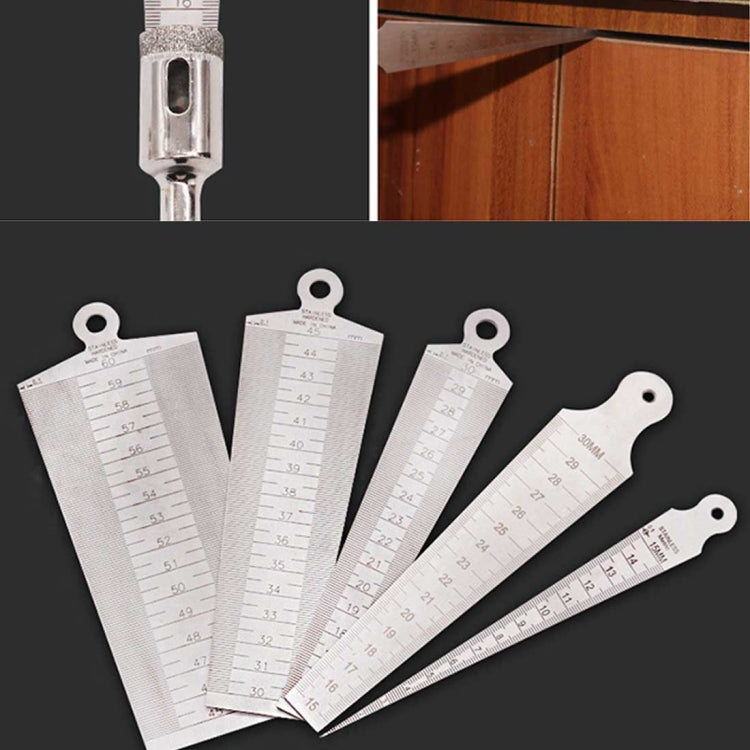 Wedge Feeler Gap 1-15mm Thick Stainless Steel Ruler Inspection Taper Gauge Metric Imperial Measure Tool, 1-15mm Thick Metric Imperial