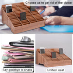 Wooden Multi-cell Mobile Phone Film Stand Desktop Display Rack, 60 Grids, Size: 41.7x34.5x23cm, 60 Grids, Blue, 60 Grids, Pink, 60 Grids, Green