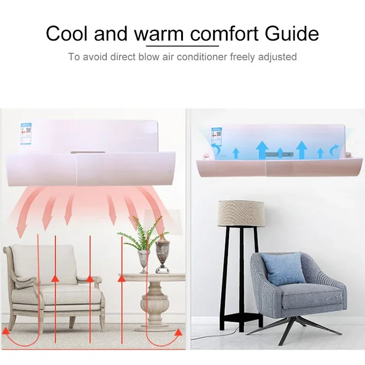 Bedroom Wall-Mounted Baby Universal Anti-Straight Blowing Air Conditioning Windshield Wind Deflector Shroud, S Three Board Version, S Three Board Version