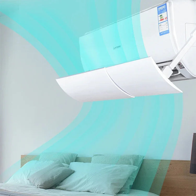 Bedroom Wall-Mounted Baby Universal Anti-Straight Blowing Air Conditioning Windshield Wind Deflector Shroud, Glossy Surface Version, Glossy Surface Version
