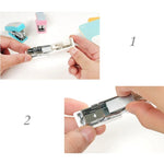 Deli Creative Stationery Geometry Stapler Colorful Fashion Stapler School Office Supplies Small, Size: 4.9*2.2cm, Random Color Delivery, 4.9x2.2cm