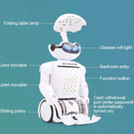 Multi-function Robot Piggy Bank Desk Lamp Code Money Box for Children, Robot Bank