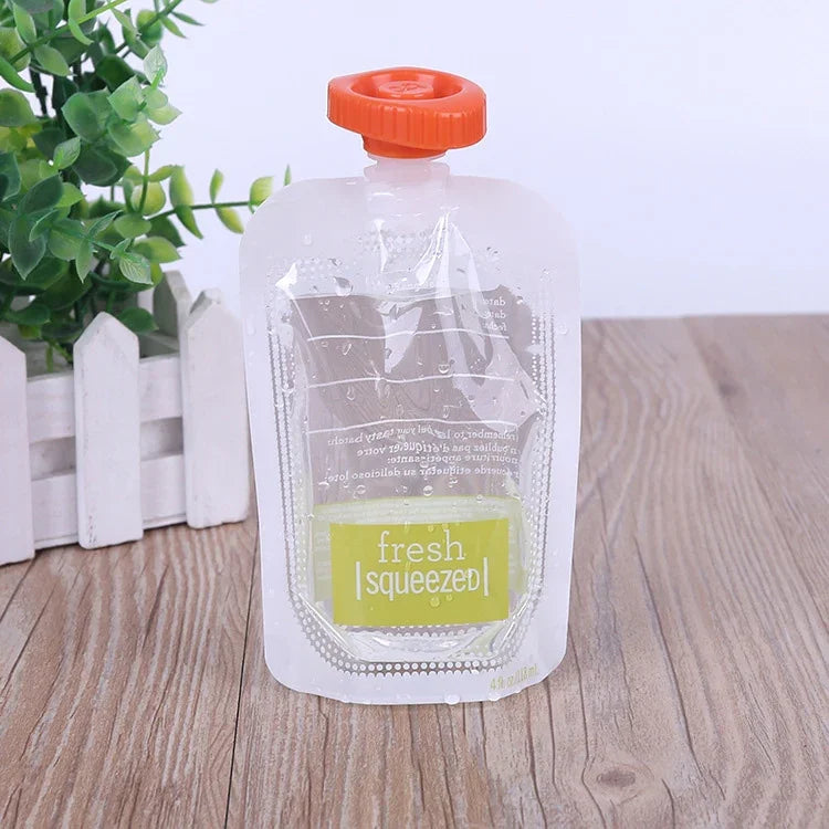 50 PCS Puree Extruder Squeeze Pouch Food Distribution Storage Bag, Compatible with HC14554 Food Dispenser, Storage Bag