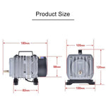 ACO-004 58W 75L/Min Electromagnetic Air Pump Compressor Seafood Fish Tank Increase Oxygen Air Flow Spliter, US Plug, ACO-004