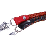 Cowhide Traction Belt Dog Collar Telescopic Dog Rope, Suitable For Medium and Large Dogs, M, Rope Length: 128cm Collar Size: 32-44cm