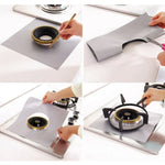2 PCS Gas Furnace Surface Ultra-thin Fibre Material Stovetop Protective Cleaning Pad, Size: 27*27 cm (Beige)