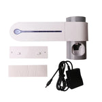 Automatic Toothpaste Dispenser Dental UV Ultraviolet Toothbrush Sterilizer Storage Holder