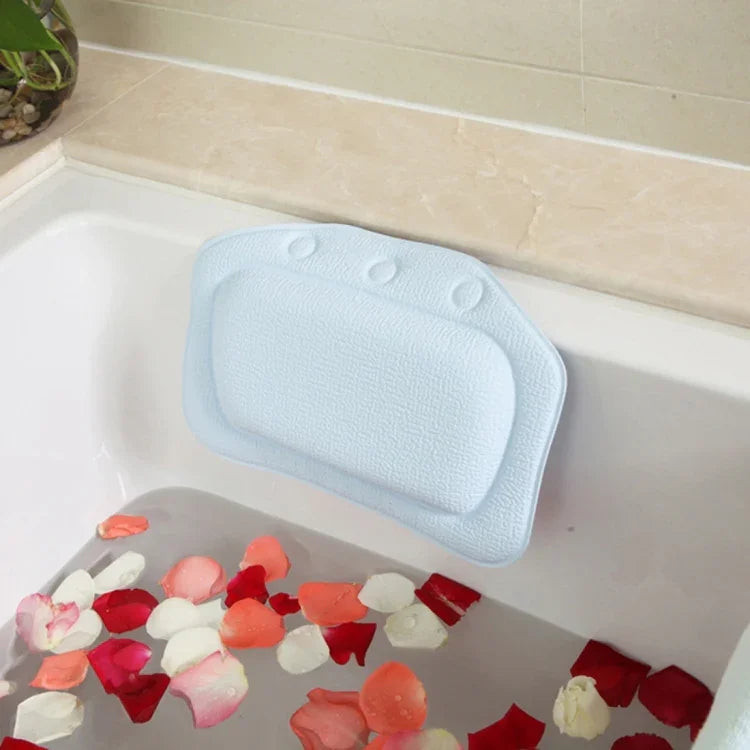 Bathroom Supplies Bathtub Pillow Bath Bathtub Headrest Suction Cup Waterproof Bath Pillows,Random Color Delivery,Size: 31*21cm, Bathtub Pillow