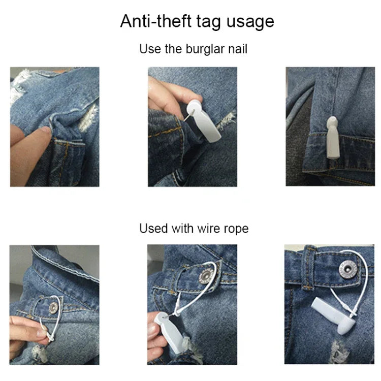 100pcs HTG-005 Small Hammer Anti-theft Magnetic Buckle EAS Anti-theft Sound and Magnetic Button Label for Supermarket Commodities, Random Color Delivery, HTG-005 Small Hammer