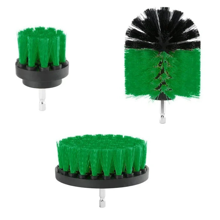 3 PCS Bathroom Kitchen Cleaning Brushes Kit for Electric Drill, 3 in 1 (Green), 3 in 1 (Blue), 3 in 1 (Red), 3 in 1 (Yellow)