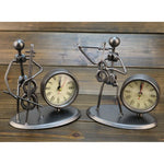 Creative Iron Stainless Steel Small Alarm Clock Retro Personalized Watches and Clocks Boutique Gifts, Small Alarm Clock