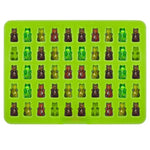2 PCS 50 Holes Small Bear Chocolate Tray Silicone Mold Cookie Mold Candy Mold, Random Color Delivery, Size: 19*13.7*1cm, 50-Grid