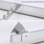 15x30mm Supermarket Shelves Display Electroplated Square Crossbar hook Bracket, Length: 1m, Crossbar Hook