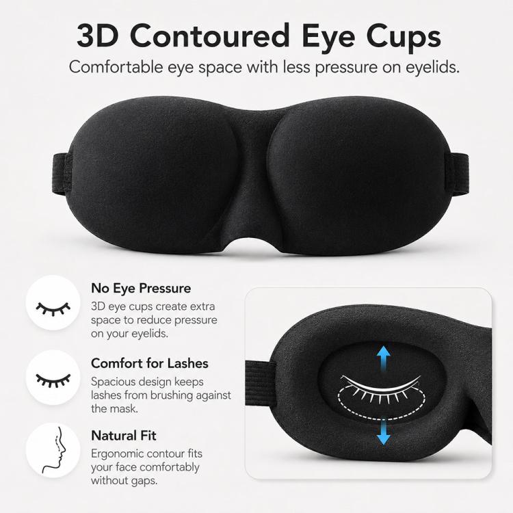 3D Portable Shading Sleep Rest Aid Cover Eye Patch Sleeping Mask Female Cute Eye Mask