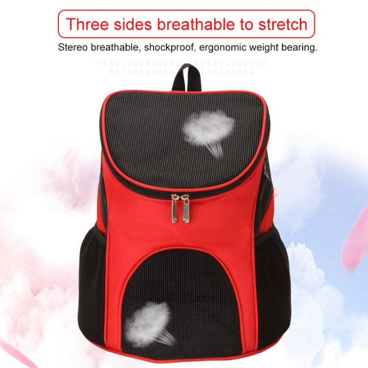 Portable Folding Nylon Breathable Pet Carrier Backpack, Size: 33 x 30 x 24cm, Size: 33 x 30 x 24cm Coffee, Size: 33 x 30 x 24cm Blue, Size: 33 x 30 x 24cm Red, Size: 33 x 30 x 24cm Black