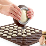 Kitchen Roast Large Size Silicone Pad + Framed Pot + Color Box Baking Macaron Mold Suit, Macaron Mold Suit