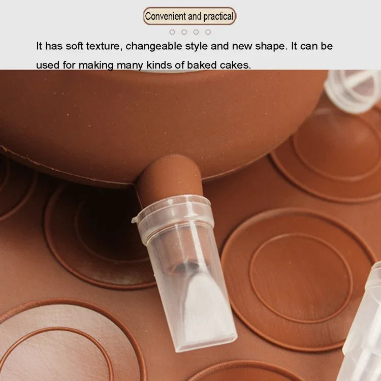 Kitchen Roast Large Size Silicone Pad + Framed Pot + Color Box Baking Macaron Mold Suit, Macaron Mold Suit