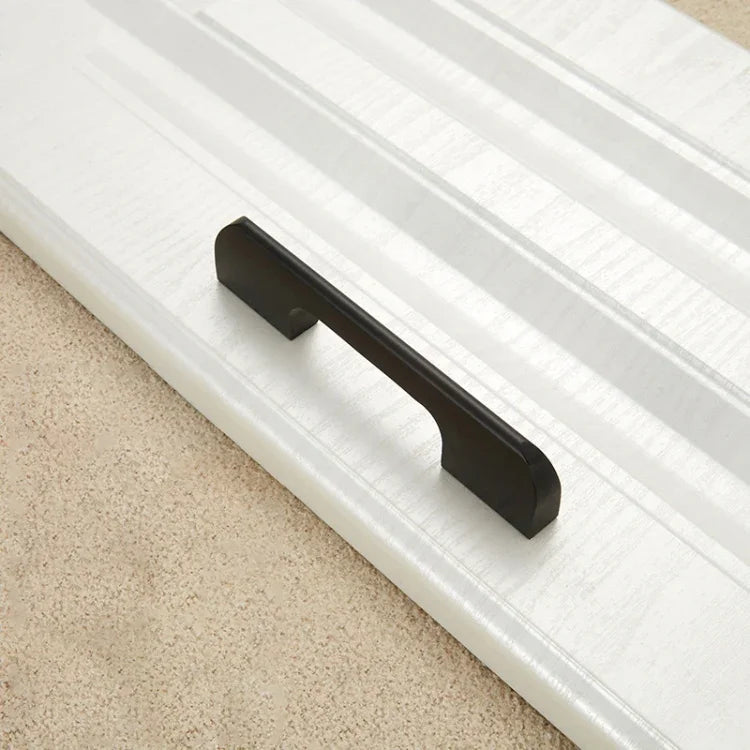 2049-128 Drawer Cabinet Door Aluminum Alloy Handle Straight Door Handle, 2049-128 (Black), 2049-128 (White)