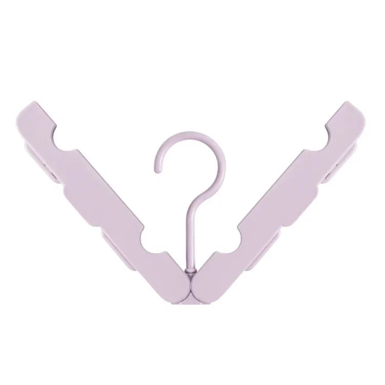 Foldable Clothes Hanger Drying Rack with 4 Hidden Clips for Home / Travel, Random Color Delivery, Foldable Clothes Hanger