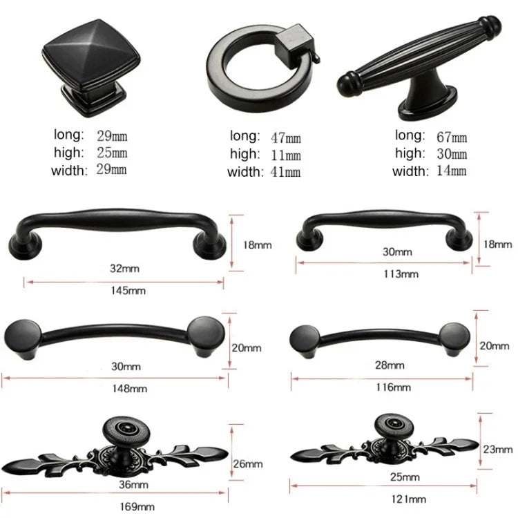 6291A-96 Simple Cabinet Door Handle Drawer Wardrobe Zinc Alloy Handle, 6291A-96