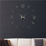 Bedroom Home Decoration Watch Frameless 3D Mirror Large DIY Wall Sticker Mute Clock, Size: 100*100cm, 3M013S (Silver), 3M013S (Black), 3M013S (Gold)