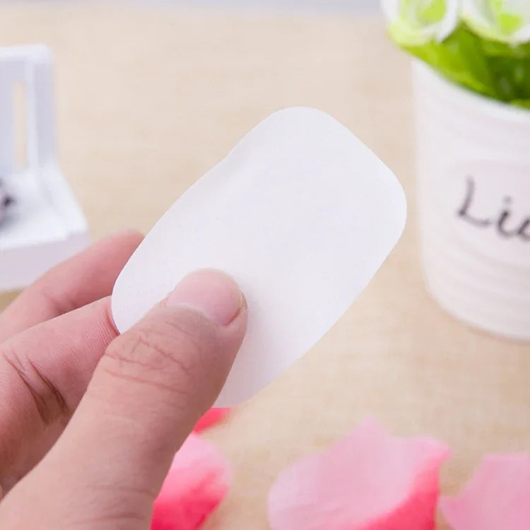 5 PCS Disposable Portable Travel Boxed Confetti Soap Mini Soap Paper, Random Color Delivery, 5 PCS