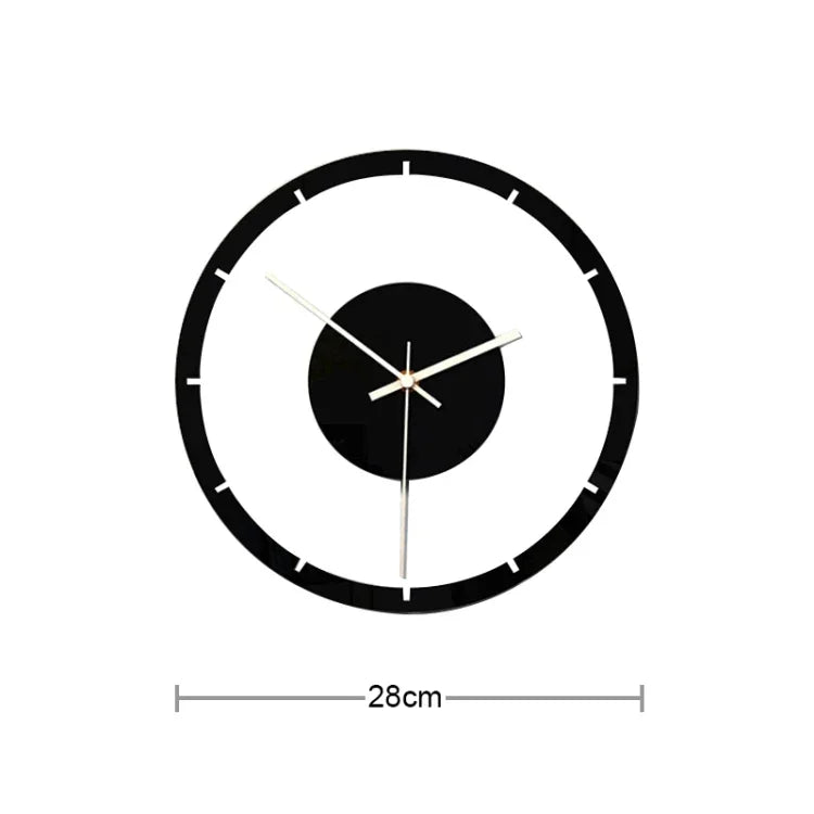 TM011 A Round Wooden Dial Transparent Acrylic Mute Wall Clock, TM011 A