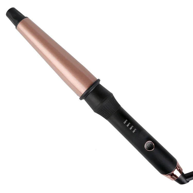 1-1.5 inch Conical Ceramic Hair Curler with Heat-resistant Gloves , UK Plug, UK Plug