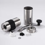 Portable Conical Burr Mill Manual Stainless Steel Hand Crank Coffee Bean Grinder with Silicone Ring, Capacity: 40g, Capacity: 40g